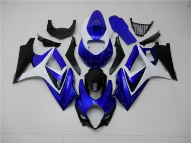 GSXR 1000 K7 07-08 Motorrad Verkleidungen - Blau Weiß Schwarz