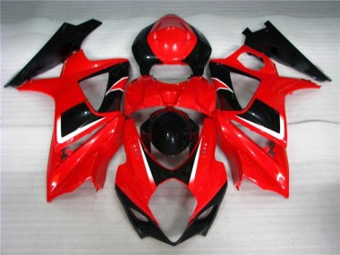 GSXR 1000 K7 07-08 Motorrad Vollverkleidung - Rot Schwarz
