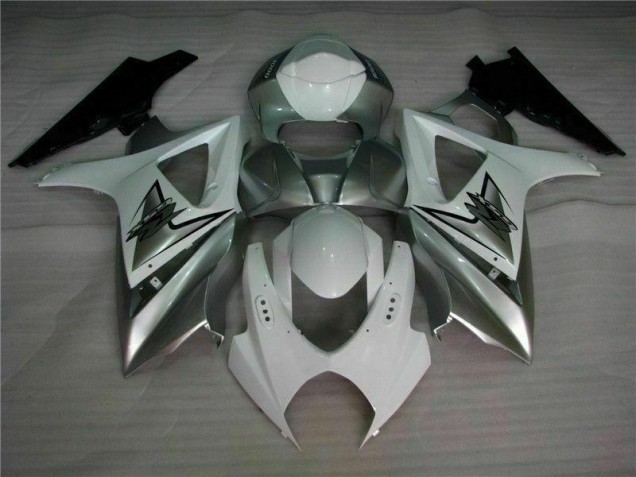 GSXR 1000 K7 07-08 Motorrad Verkleidungen - Silber Weiß GSXR 1000 K7 07-08 Motorrad Verkleidungen - Silber Weiß