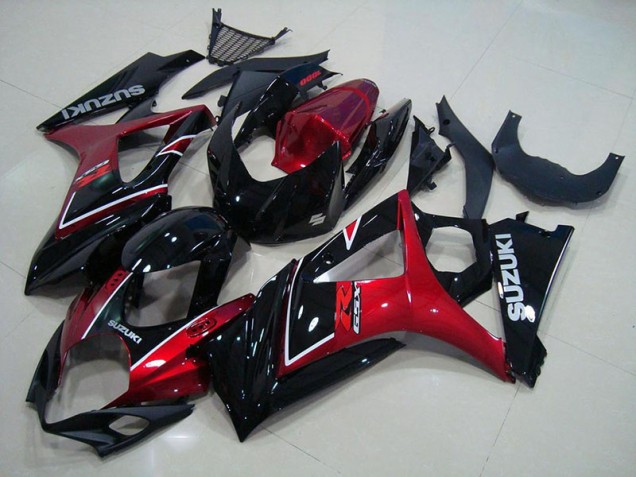 GSXR 1000 K7 07-08 Motorrad Verkleidungen - Rot Schwarz
