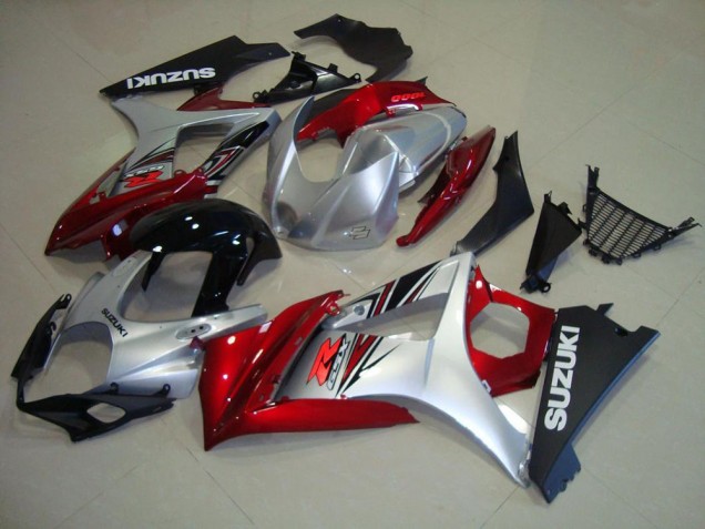 GSXR 1000 K7 07-08 Motorrad Verkleidungen - Rot Schwarz Silber GSXR 1000 K7 07-08 Motorrad Verkleidungen - Rot Schwarz Silber
