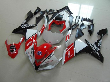 R1 07-08 Motorrad Verkleidungen - Rot Weiß Aufkleber