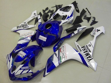R1 07-08 Motorrad Verkleidungen - Weiß Blau Tri Colour