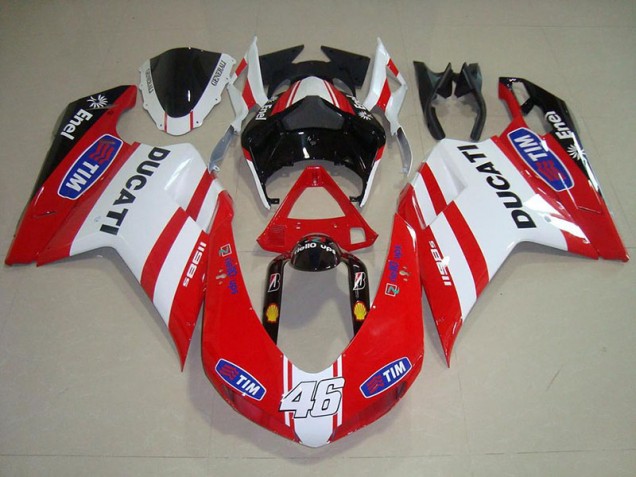 Ducati 848 1098 1198 07-14 Motorrad Verkleidungen - Rot Weiß 46 Ducati 848 1098 1198 07-14 Motorrad Verkleidungen - Rot Weiß 46