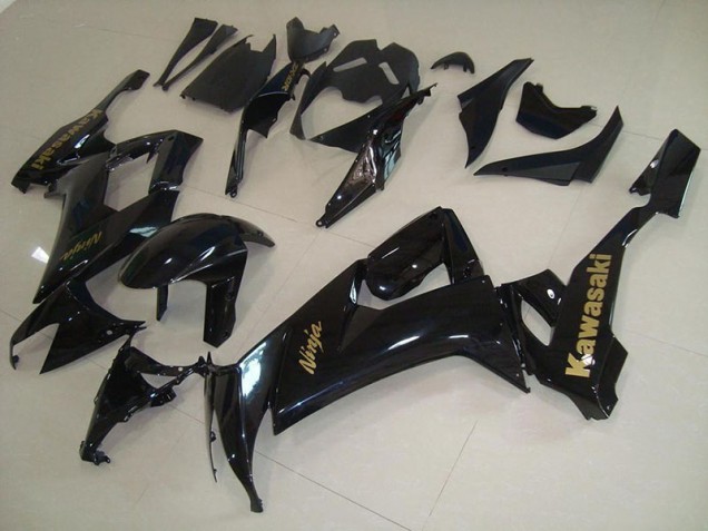 ZX10R 08-10 Motorrad Verkleidungen - Glänzend Schwarz mit goldenem Aufkleber ZX10R 08-10 Motorrad Verkleidungen - Glänzend Schwarz mit goldenem Aufkleber