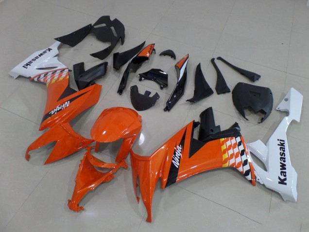 ZX10R 08-10 Motorrad Verkleidungen - Orange und Weiß ZX10R 08-10 Motorrad Verkleidungen - Orange und Weiß