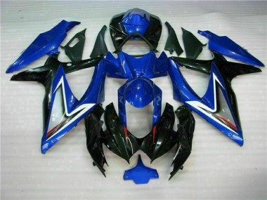 GSXR 600 / 750 K8 08-10 Motorrad Vollverkleidung - Blau Schwarz