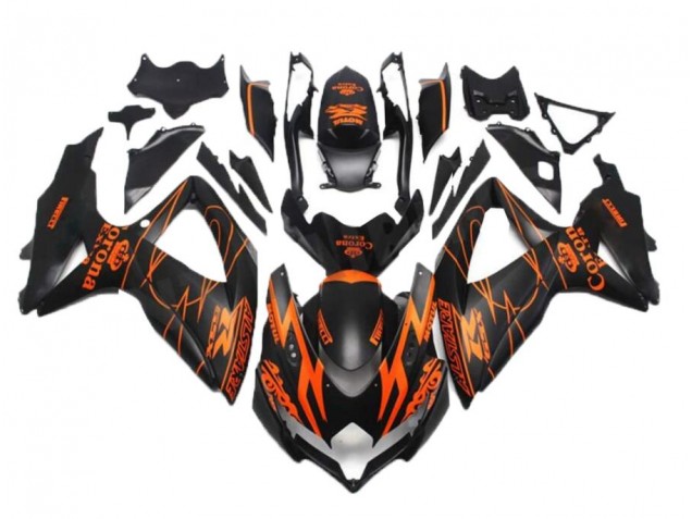 GSXR 600 / 750 K8 08-10 Motorrad Verkleidungen - Schwarz Orange GSXR 600 / 750 K8 08-10 Motorrad Verkleidungen - Schwarz Orange