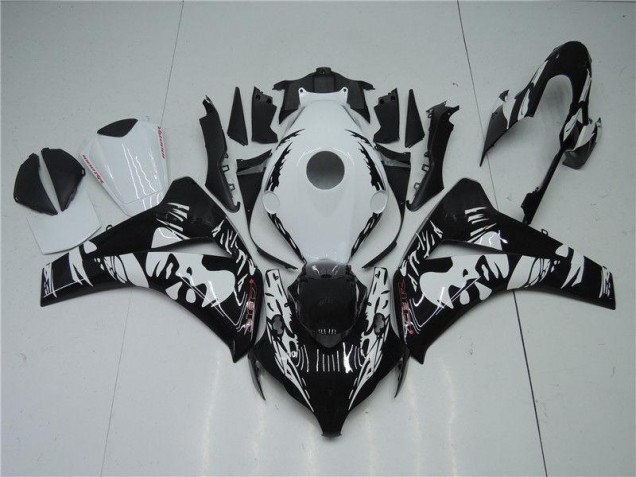 CBR 1000 RR 08-11 Motorrad Verkleidungen - Schwarz Weiß
