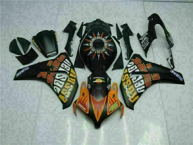 CBR 1000 RR 08-11 Motorrad Verkleidungen - Orange Schwarz