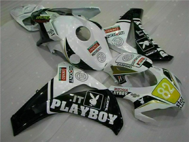 CBR 1000 RR 08-11 Motorrad Verkleidungen - Weiß Schwarz Playboy CBR 1000 RR 08-11 Motorrad Verkleidungen - Weiß Schwarz Playboy