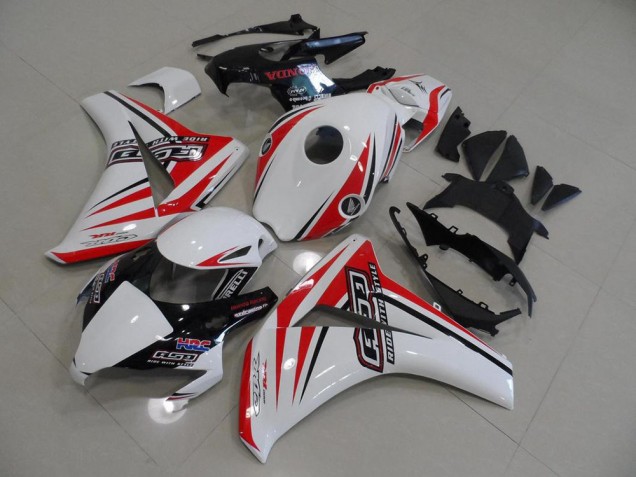 CBR 1000 RR 08-11 Motorrad Verkleidungen - Weiß Rot HRC