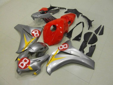 CBR 1000 RR 08-11 Motorrad Verkleidungen - Silber Rot 8