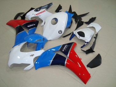 CBR 1000 RR 08-11 Motorrad Verkleidungen - Weiß Blau Rot