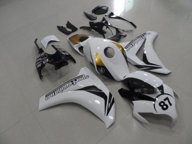 CBR 1000 RR 08-11 Motorrad Verkleidungen - Schwarz Weiß Gold