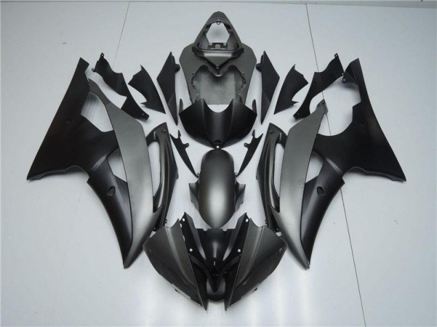 R6 08-16 Motorrad Vollverkleidung - Grau Schwarz R6 08-16 Motorrad Vollverkleidung - Grau Schwarz