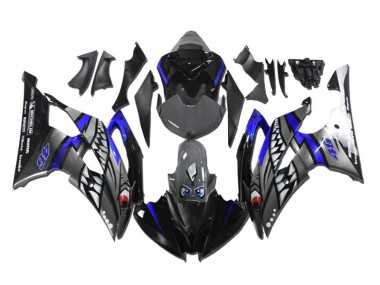 R6 08-16 Motorrad Verkleidungen - Grau Blau Hai