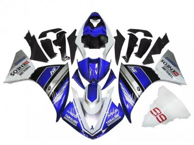 R1 09-11 Motorrad Verkleidungen - Weiß Blau Silber