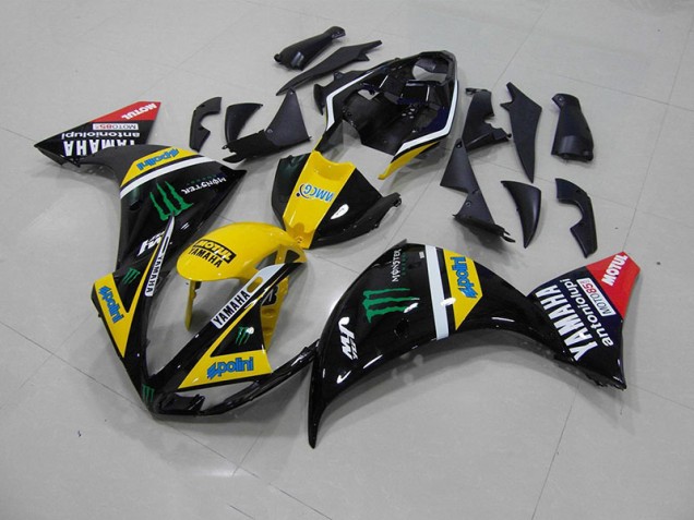 R1 09-11 Motorrad Verkleidung - Gelb Schwarz Monster R1 09-11 Motorrad Verkleidung - Gelb Schwarz Monster