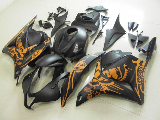 CBR 600 RR 09-12 Motorrad Verkleidungen - Matt Schwarzer Orange Aufkleber CBR 600 RR 09-12 Motorrad Verkleidungen - Matt Schwarzer Orange Aufkleber