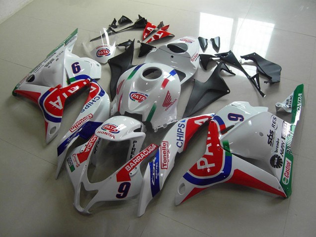CBR 600 RR 09-12 Motorrad Verkleidungen - Rot Weiß Pata CBR 600 RR 09-12 Motorrad Verkleidungen - Rot Weiß Pata