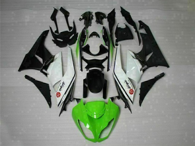 ZX6R 09-12 Motorrad Verkleidungen - Grün Schwarz Weiß 25 ZX6R 09-12 Motorrad Verkleidungen - Grün Schwarz Weiß 25