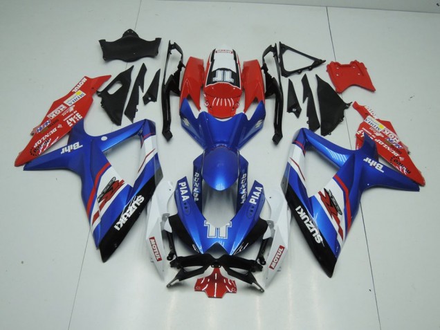 GSXR 1000 K9 09-16 Motorrad Verkleidungen - Blau und Rot GSXR 1000 K9 09-16 Motorrad Verkleidungen - Blau und Rot