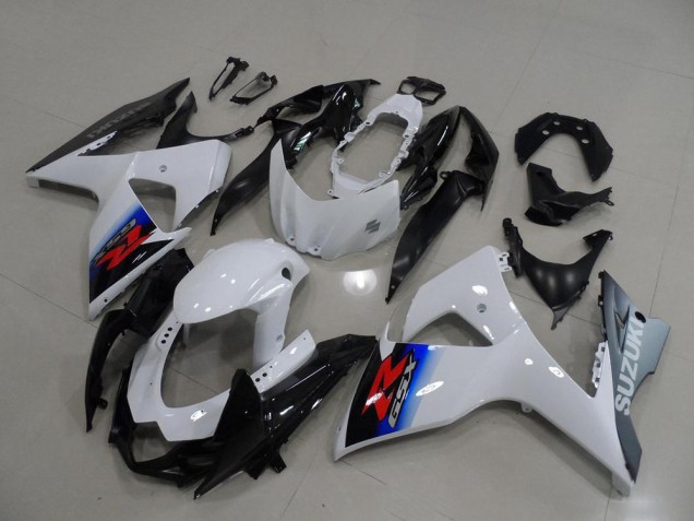 GSXR 1000 K9 09-16 Motorrad Verkleidungen - Weiß Silber