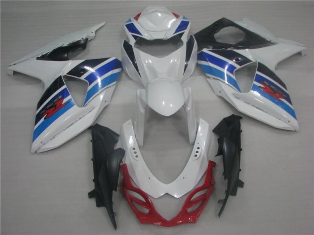 GSXR 1000 K9 09-16 Motorrad Verkleidungen - Weiß Blau