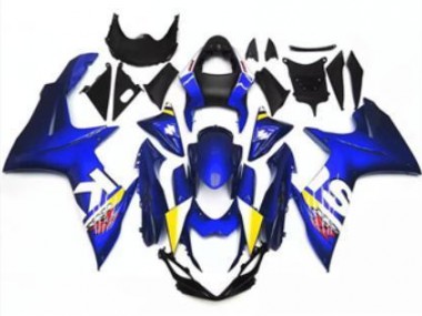 GSXR 600 / 750 K11 11-24 Motorrad Verkleidungen & Plastik - Blau Weiß