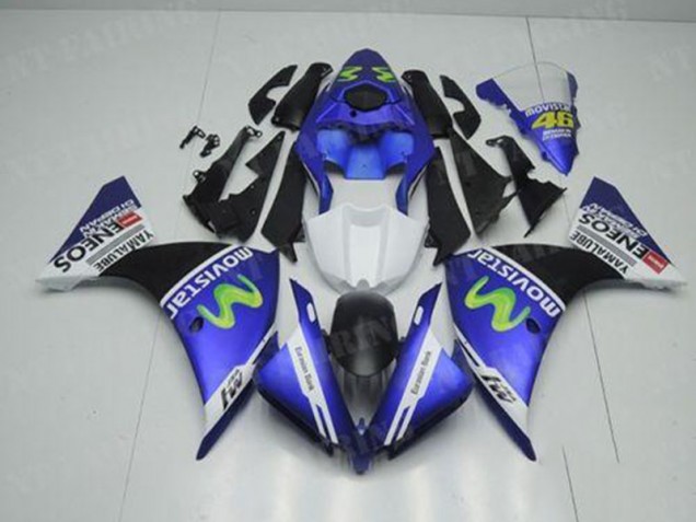 R1 12-14 Motorrad Verkleidungen - Blau Weiß Schwarz R1 12-14 Motorrad Verkleidungen - Blau Weiß Schwarz