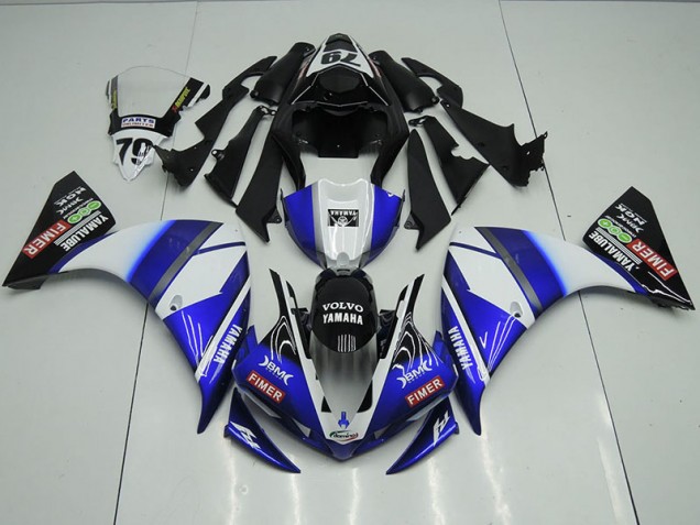 R1 12-14 Motorrad Verkleidungen - Blau Schwarz Sterilgarda
