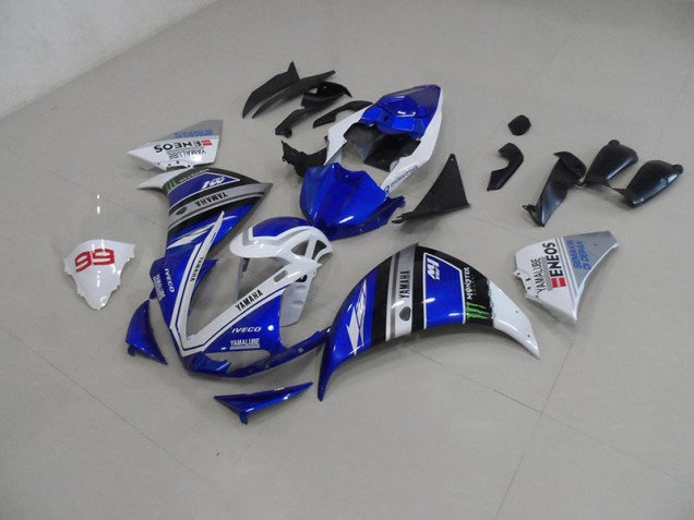 R1 12-14 Motorrad Verkleidung - Blau Weiß R1 12-14 Motorrad Verkleidung - Blau Weiß