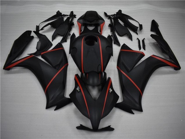 CBR 1000 RR 12-16 Motorrad Verkleidungen - Matt Schwarz Rot
