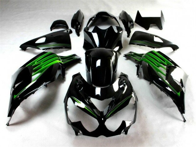 ZX14R ZZR 1400 12-21 Motorrad Verkleidungen - Schwarz Grün