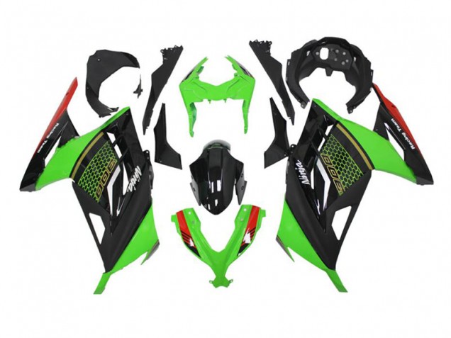 EX300 13-16 Motorrad Verkleidungen - Grün Schwarz EX300 13-16 Motorrad Verkleidungen - Grün Schwarz
