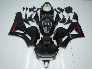 CBR 600 RR 13-23 Motorrad Verkleidungen - Glänzend Schwarz mit rotem Aufkleber